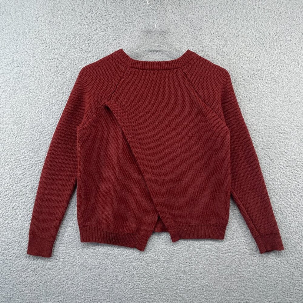 Madewell Province Cross-Back Pullover Sweater Red Burnished Mahogany Small - Picture 9 of 10